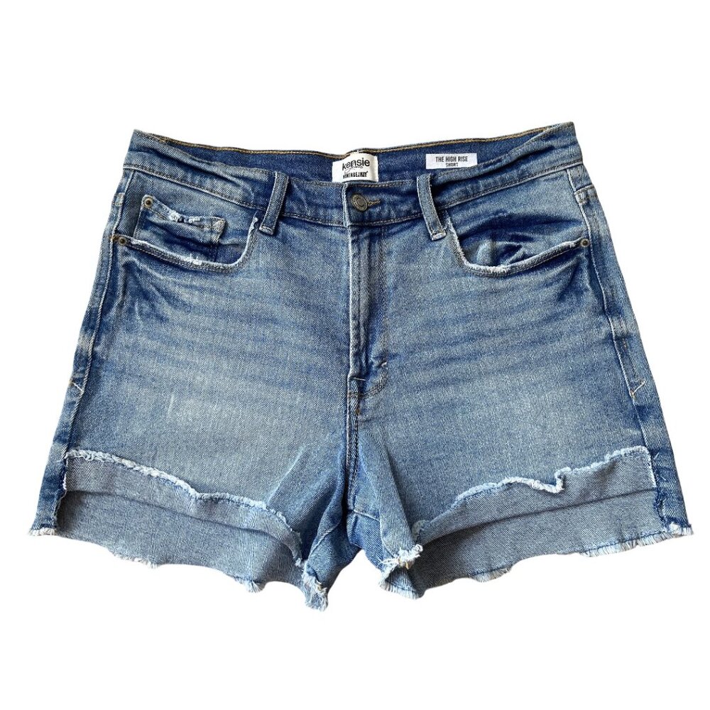 Kensie Vintage Luxe Jean Shorts High Rise Shorts Size 8/29 99% Cotton